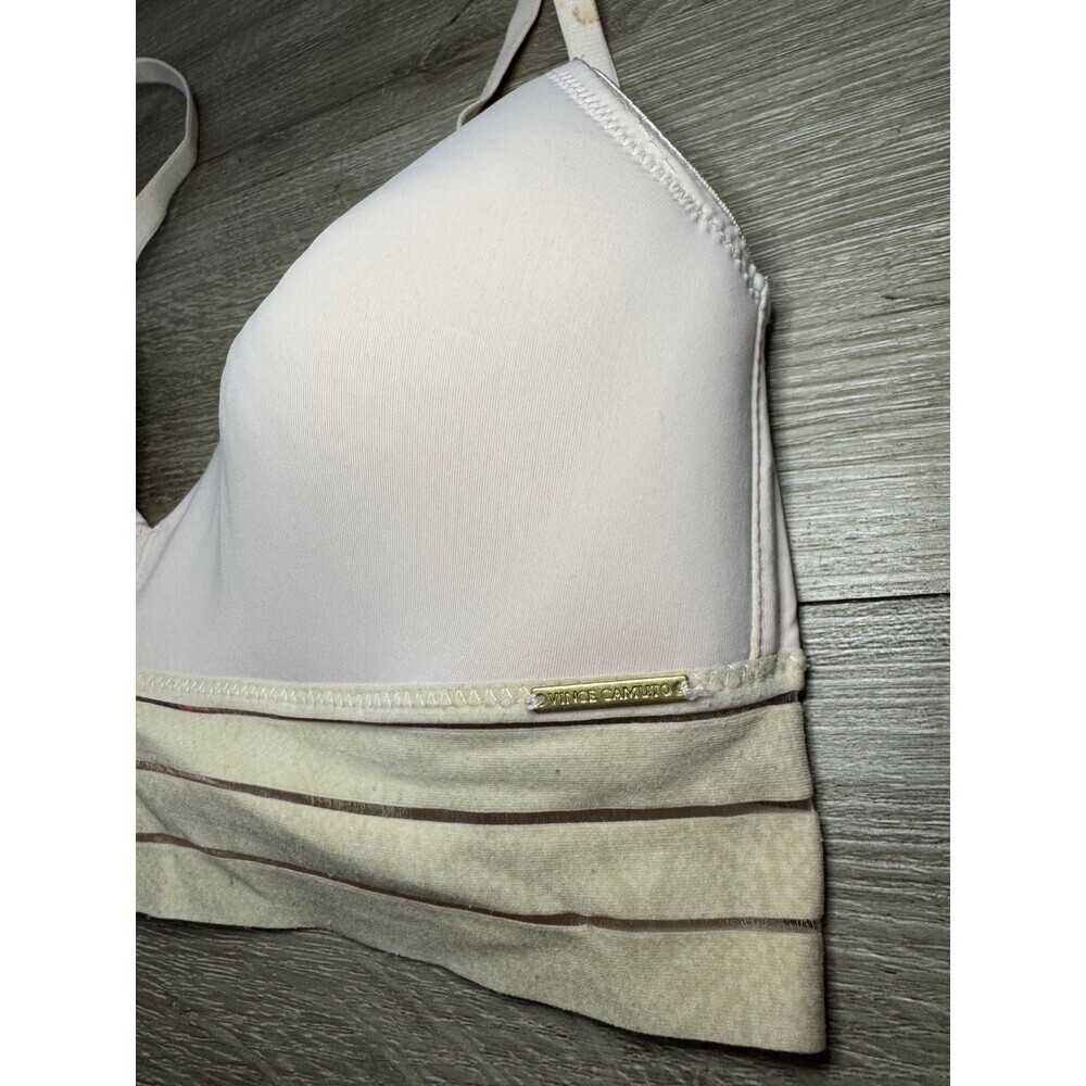 Soft Ivory Longline Padded Wireless Bra Adjustable Straps Size 34C - Picture 7 of 8
